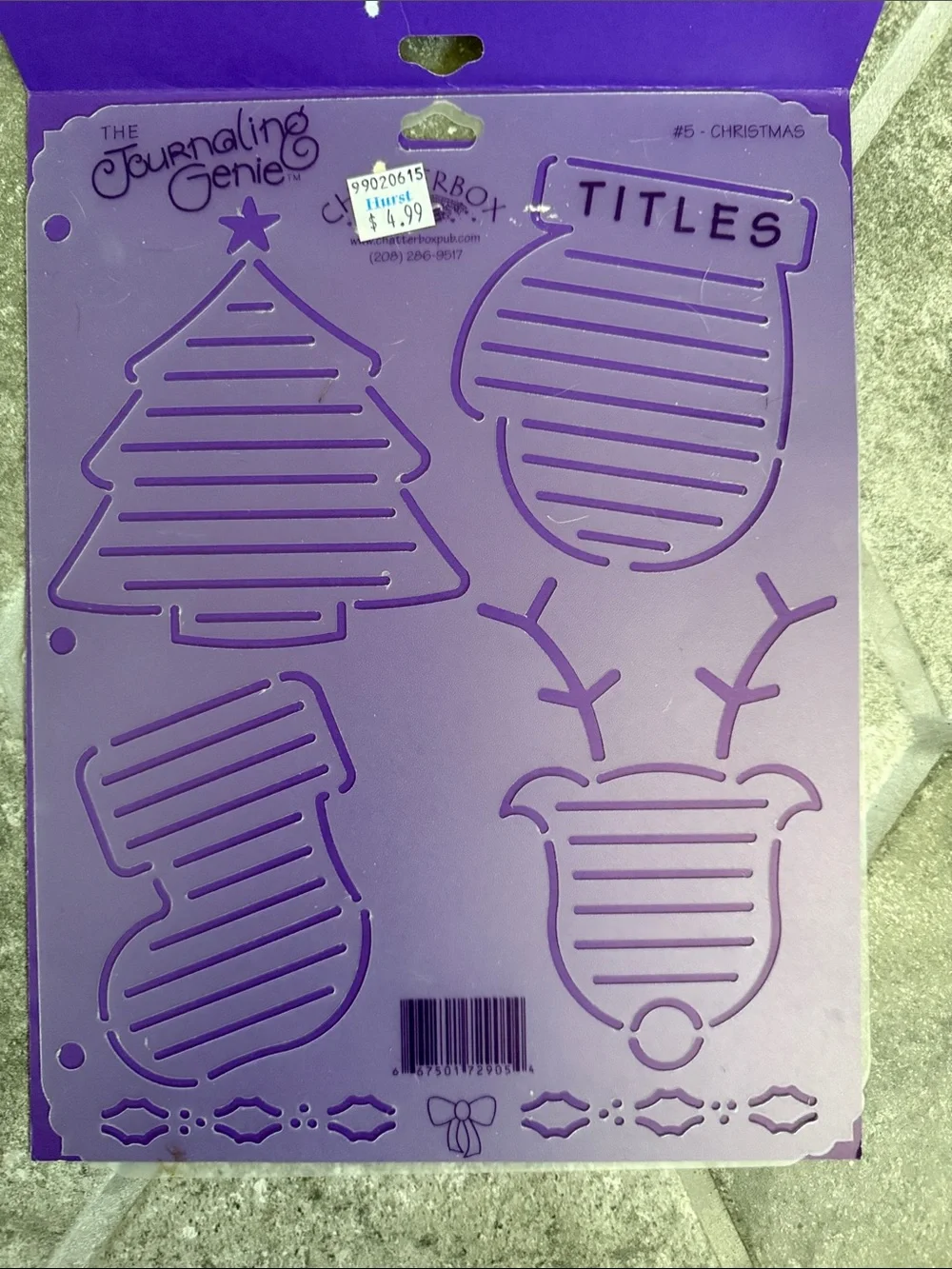 The Journaling Genie Chatterbox Stencil Set of 8 Writing Stencils Crafts Journal